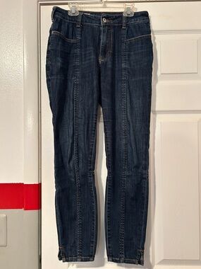 Anthropologie Dark Indigo Cropped Ankle Jeans